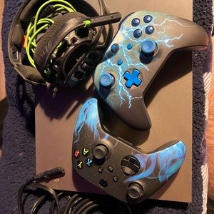 Xbox one X battlefield gold rush special edition console